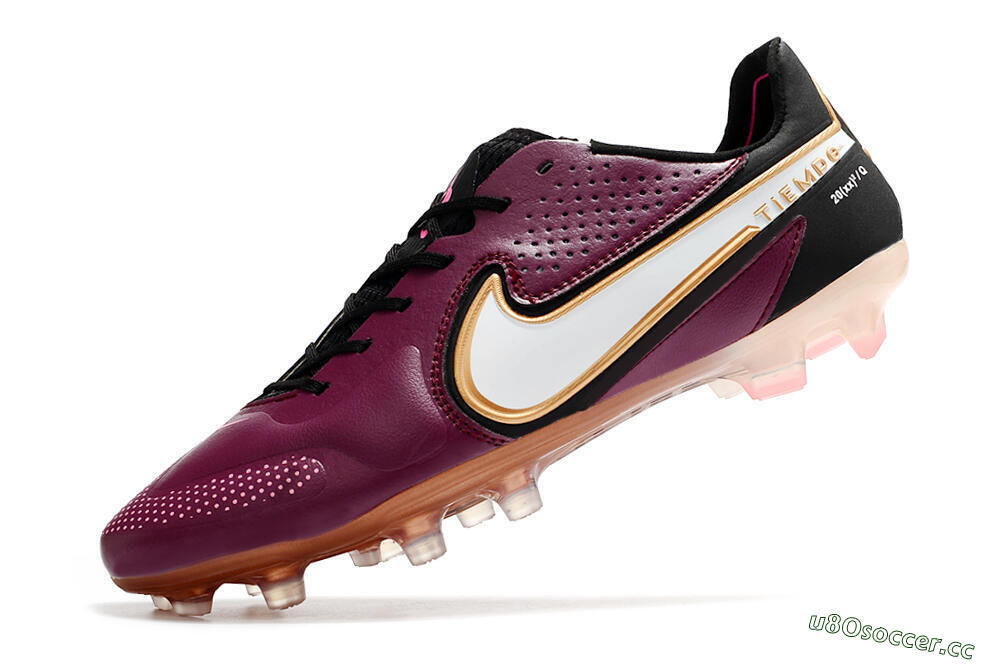 Men's Nike Tiempo Legend 9 Elite FG Firm Ground Low-Tops Football Boots - Red/Black/White 8