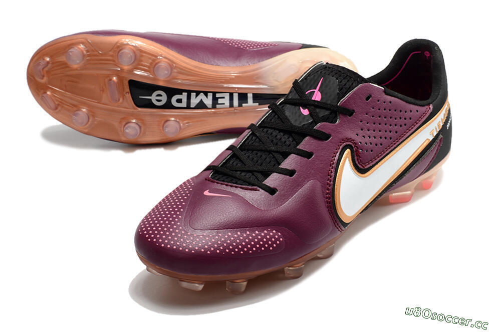 Men's Nike Tiempo Legend 9 Elite FG Firm Ground Low-Tops Football Boots - Red/Black/White 3