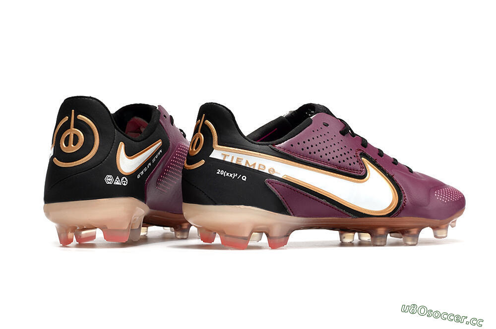 Men's Nike Tiempo Legend 9 Elite FG Firm Ground Low-Tops Football Boots - Red/Black/White 9