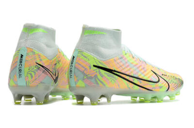 Unisex Nike Air Zoom Mercurial Superfly 9 Elite AG Artificial Grass High-Tops Football Boots - Green/Orange