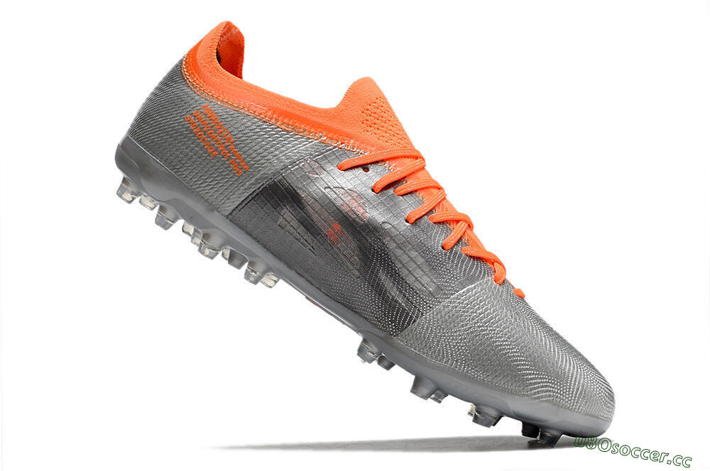 Men's Puma Ultra 1.4 MG Multi Ground Low-Tops Football Boots - Silver/Orange 4