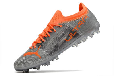Men's Puma Ultra 1.4 MG Multi Ground Low-Tops Football Boots - Silver/Orange