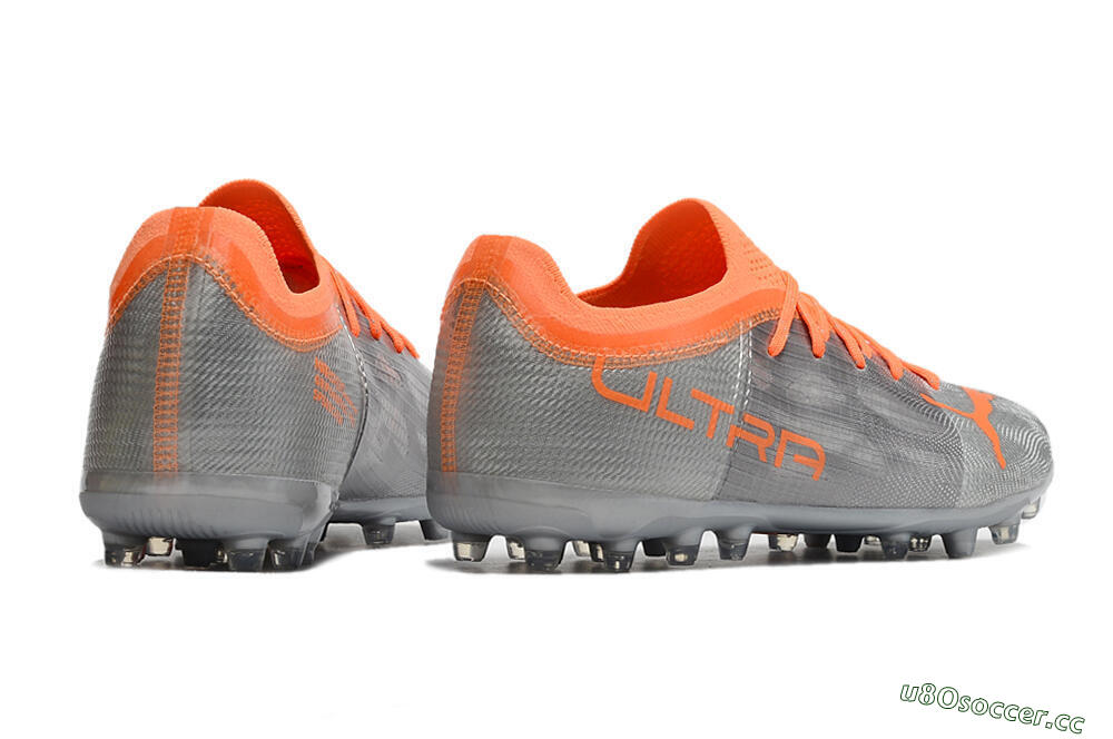 Men's Puma Ultra 1.4 MG Multi Ground Low-Tops Football Boots - Silver/Orange 6