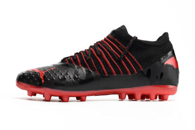 Men's Puma Future Z 1.3 MG Multi Ground Low-Tops Football Boots - Black/Red
