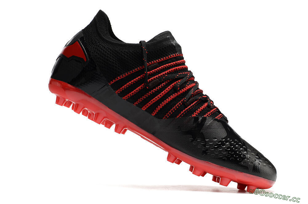 Men's Puma Future Z 1.3 MG Multi Ground Low-Tops Football Boots - Black/Red 4