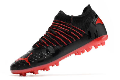 Men's Puma Future Z 1.3 MG Multi Ground Low-Tops Football Boots - Black/Red
