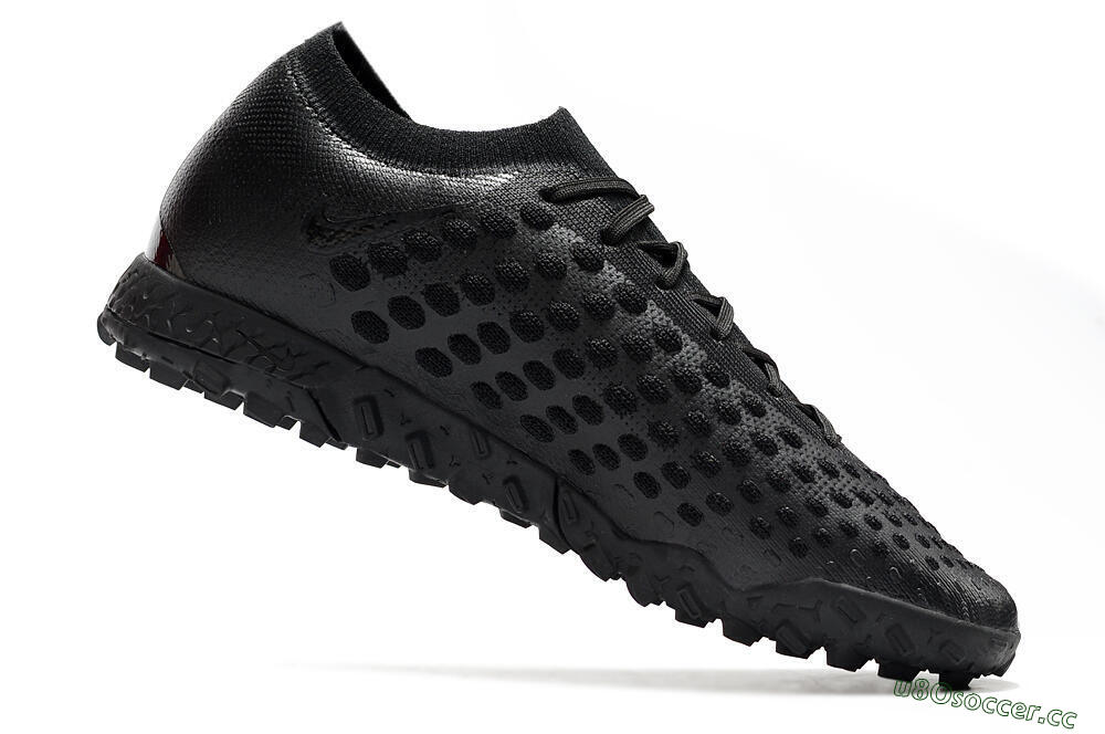 Men's Nike Phantom Ultra Venom TF Artificial Turf Low-Tops Football Shoes - Black/White 4