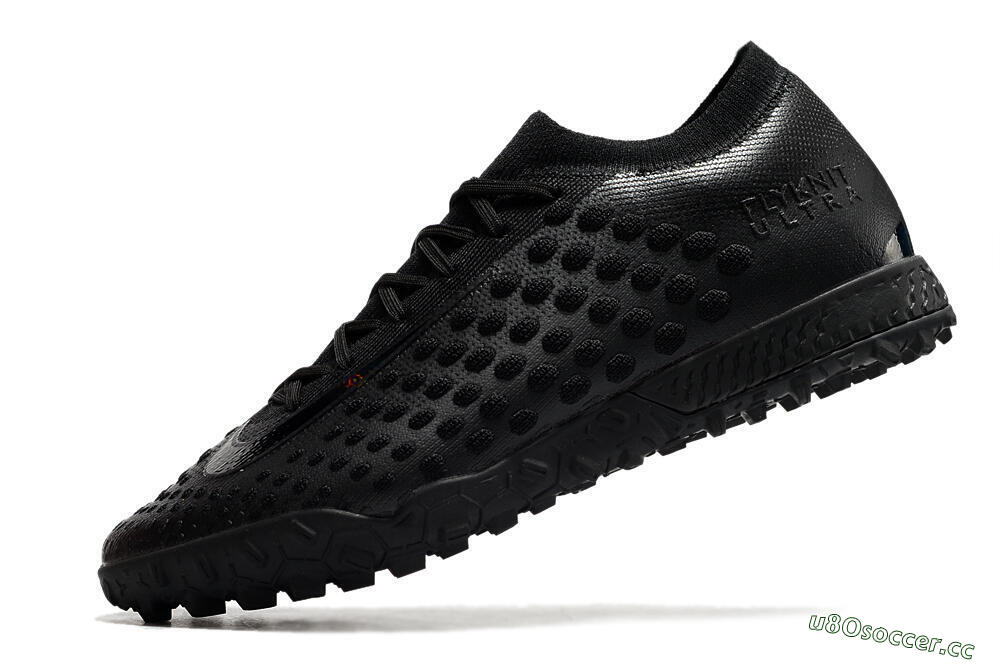 Men's Nike Phantom Ultra Venom TF Artificial Turf Low-Tops Football Shoes - Black/White 5
