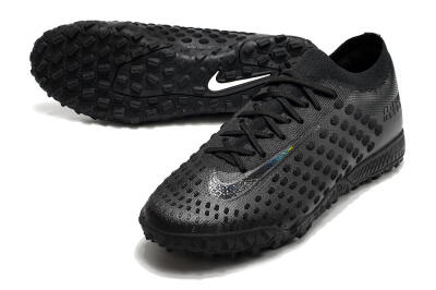 Men's Nike Phantom Ultra Venom TF Artificial Turf Low-Tops Football Shoes - Black/White