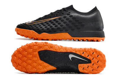 Men's Nike Phantom Ultra Venom TF Artificial Turf Low-Tops Football Shoes - Black/Orange