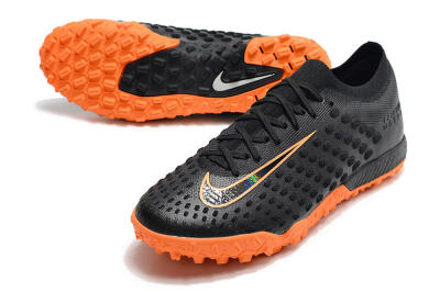 Men's Nike Phantom Ultra Venom TF Artificial Turf Low-Tops Football Shoes - Black/Orange
