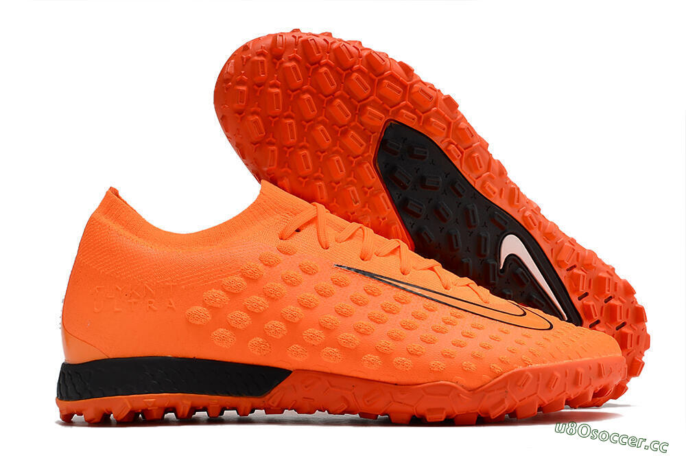 Men's Nike Phantom Ultra Venom TF Artificial Turf Low-Tops Football Shoes - Orange/Black 2