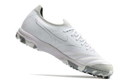 Men's Mizuno Morelia Neo TF Artificial Turf Low-Tops Football Shoes - White/Silver/Grey