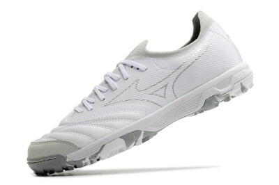 Men's Mizuno Morelia Neo TF Artificial Turf Low-Tops Football Shoes - White/Silver/Grey