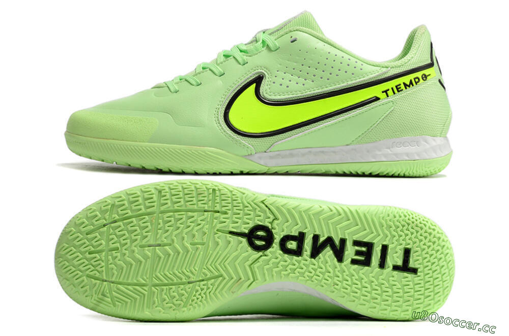 Men's Nike React Tiempo Legend 9 Pro IC Futsal/Indoor Low-Tops Football Shoes - Green/Black 1