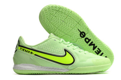 Men's Nike React Tiempo Legend 9 Pro IC Futsal/Indoor Low-Tops Football Shoes - Green/Black
