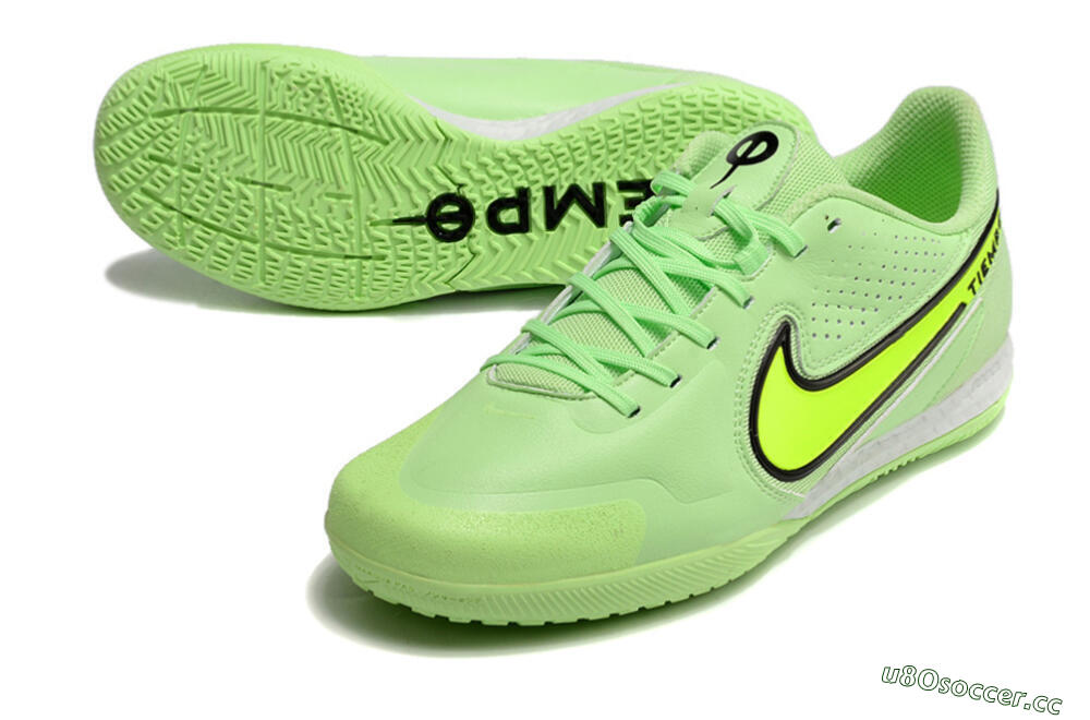 Men's Nike React Tiempo Legend 9 Pro IC Futsal/Indoor Low-Tops Football Shoes - Green/Black 3