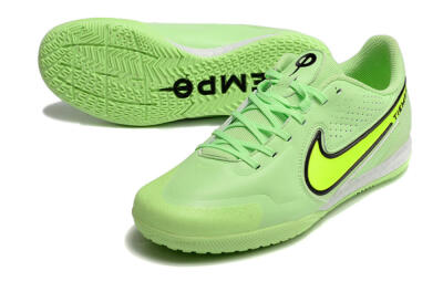 Men's Nike React Tiempo Legend 9 Pro IC Futsal/Indoor Low-Tops Football Shoes - Green/Black