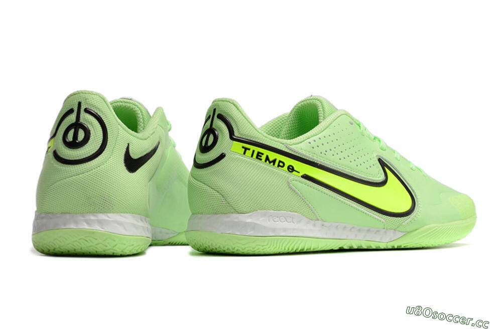 Men's Nike React Tiempo Legend 9 Pro IC Futsal/Indoor Low-Tops Football Shoes - Green/Black 6