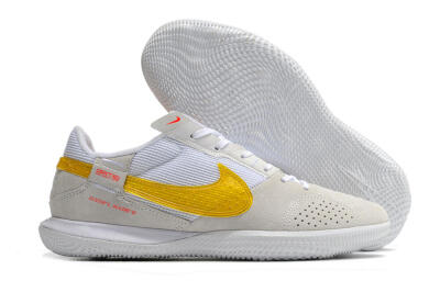 Men's Nike Streetgato IC Futsal/Indoor Low-Tops Football Shoes - Grey/White/Yellow