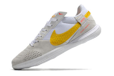 Men's Nike Streetgato IC Futsal/Indoor Low-Tops Football Shoes - Grey/White/Yellow