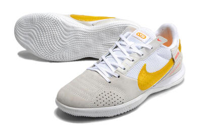 Men's Nike Streetgato IC Futsal/Indoor Low-Tops Football Shoes - Grey/White/Yellow