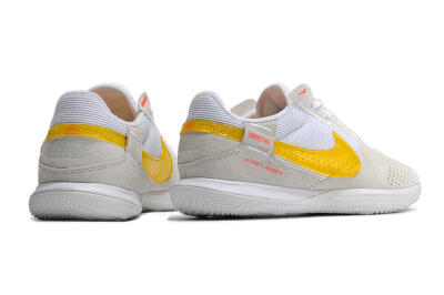Men's Nike Streetgato IC Futsal/Indoor Low-Tops Football Shoes - Grey/White/Yellow