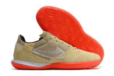 Men's Nike Streetgato IC Futsal/Indoor Low-Tops Football Shoes - Brown/Red/White