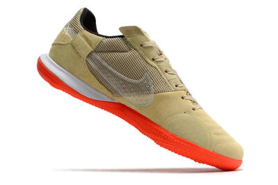 Men's Nike Streetgato IC Futsal/Indoor Low-Tops Football Shoes - Brown/Red/White