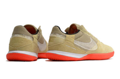 Men's Nike Streetgato IC Futsal/Indoor Low-Tops Football Shoes - Brown/Red/White