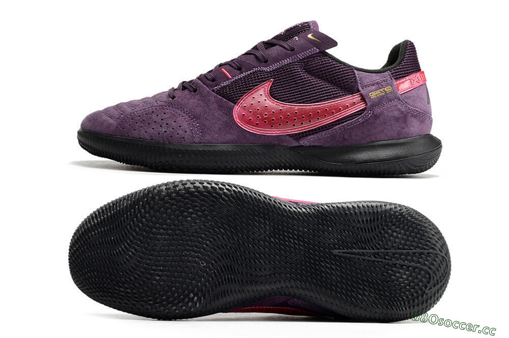 Men's Nike Streetgato IC Futsal/Indoor Low-Tops Football Shoes - Purple/Pink 1