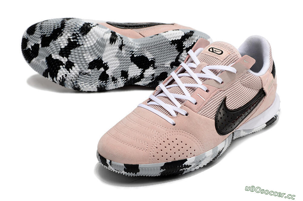 Men's Nike Streetgato IC Futsal/Indoor Low-Tops Football Shoes - Pink/Black/White 3