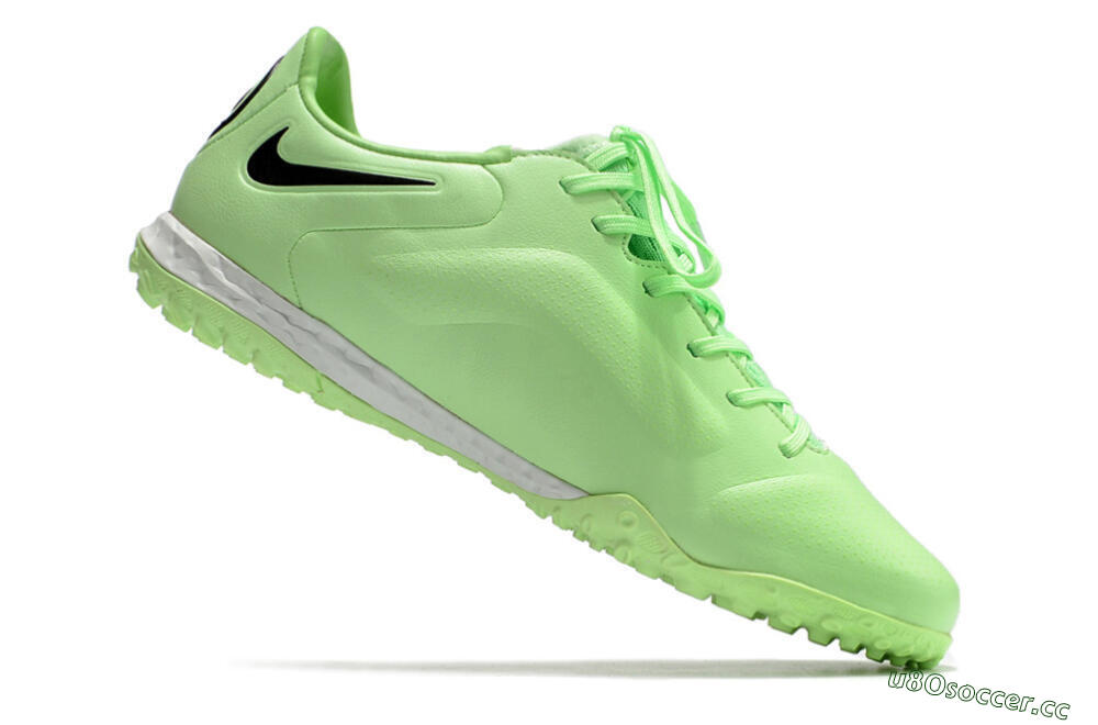 Men's Nike React Tiempo Legend 9 Pro TF Artificial Turf Low-Tops Football Shoes - Green/Black 4