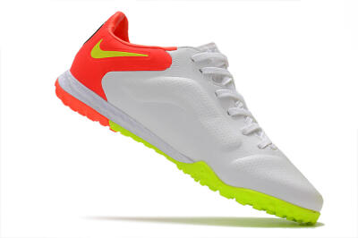 Men's Nike React Tiempo Legend 9 Pro TF Artificial Turf Low-Tops Football Shoes - White/Red/Yellow