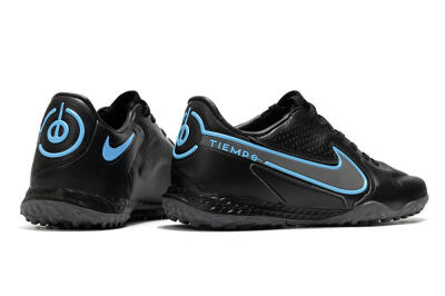 Men's Nike React Tiempo Legend 9 Pro TF Artificial Turf Low-Tops Football Shoes - Black/Blue