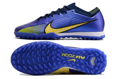 Men's Nike Air Zoom Mercurial Vapor 15 Elite TF Artificial Turf Low-Tops Football Shoes - Blue/Green/Yellow