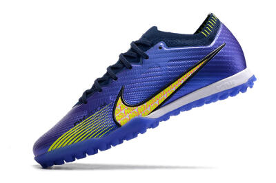 Men's Nike Air Zoom Mercurial Vapor 15 Elite TF Artificial Turf Low-Tops Football Shoes - Blue/Green/Yellow