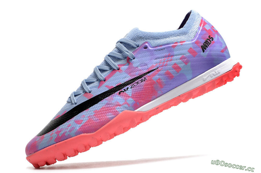 Men's Nike Air Zoom Mercurial Vapor 15 Elite TF Artificial Turf Low-Tops Football Shoes - Blue/Purple/Red 5