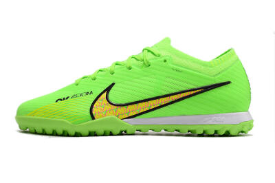 Men's Nike Air Zoom Mercurial Vapor 15 Elite TF Artificial Turf Low-Tops Football Shoes - Green/Yellow/Pink