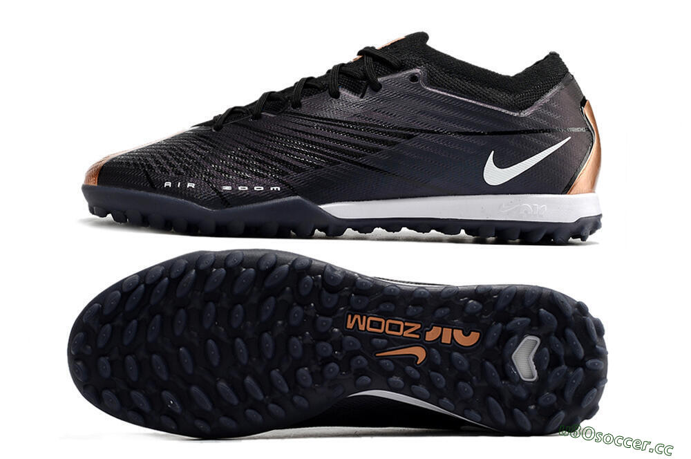 Men's Nike Air Zoom Mercurial Vapor 15 Elite TF Artificial Turf Low-Tops Football Shoes - Black/White 1