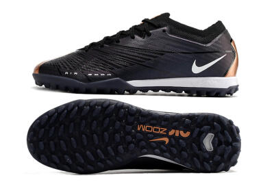 Men's Nike Air Zoom Mercurial Vapor 15 Elite TF Artificial Turf Low-Tops Football Shoes - Black/White