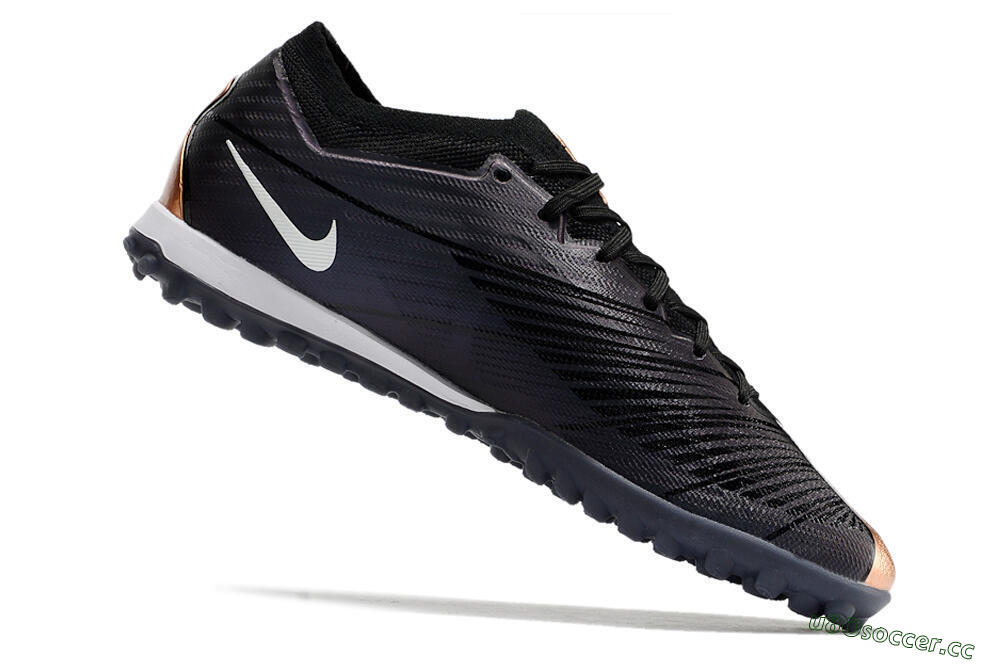 Men's Nike Air Zoom Mercurial Vapor 15 Elite TF Artificial Turf Low-Tops Football Shoes - Black/White 4
