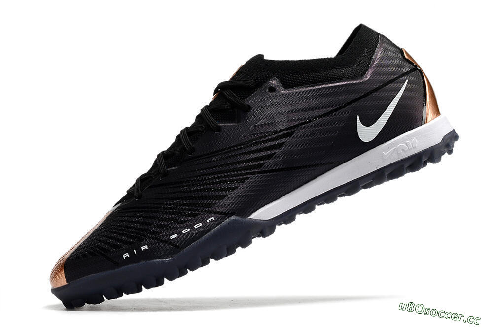 Men's Nike Air Zoom Mercurial Vapor 15 Elite TF Artificial Turf Low-Tops Football Shoes - Black/White 5