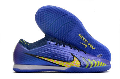 Men's Nike Air Zoom Mercurial Vapor 15 Elite IC Futsal/Indoor Low-Tops Football Shoes - Blue/Green/Yellow