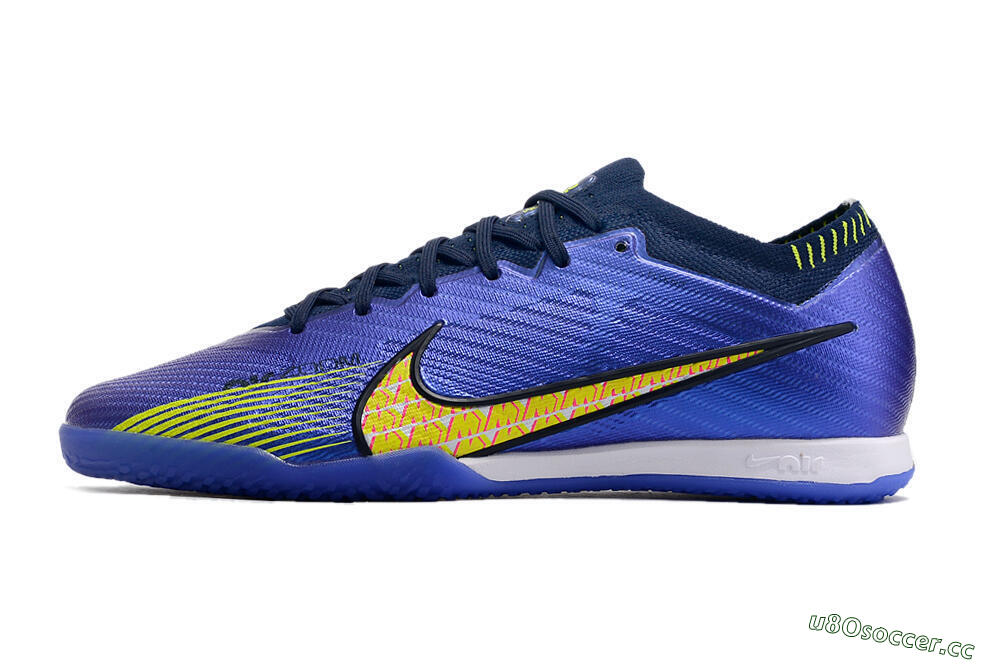 Men's Nike Air Zoom Mercurial Vapor 15 Elite IC Futsal/Indoor Low-Tops Football Shoes - Blue/Green/Yellow 0