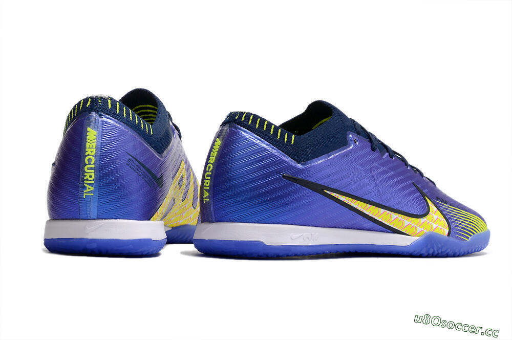 Men's Nike Air Zoom Mercurial Vapor 15 Elite IC Futsal/Indoor Low-Tops Football Shoes - Blue/Green/Yellow 6