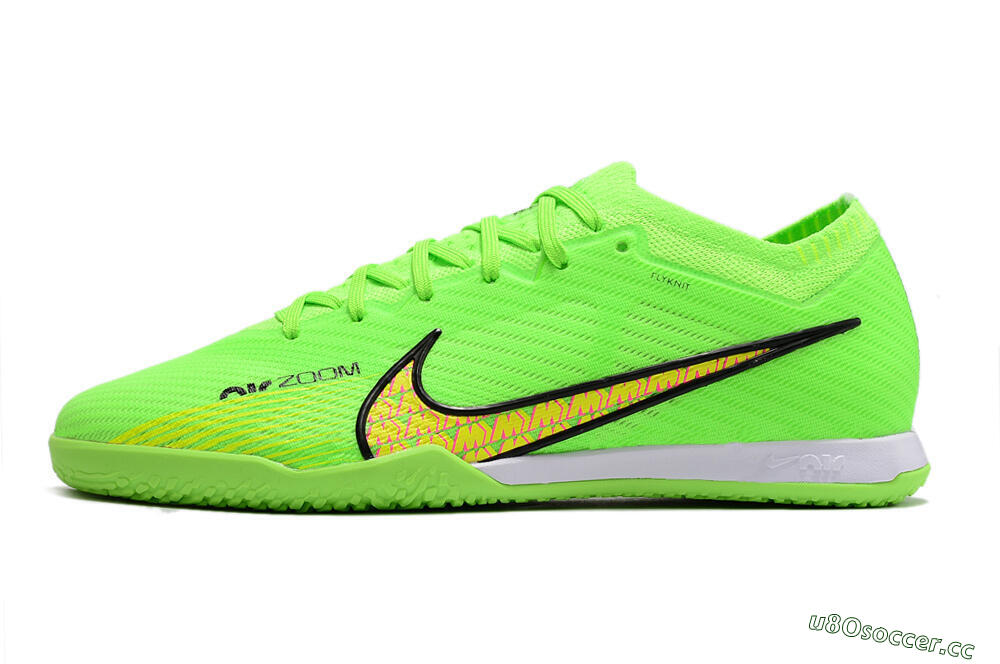 Men's Nike Air Zoom Mercurial Vapor 15 Elite IC Futsal/Indoor Low-Tops Football Shoes - Green/Yellow/Pink 0