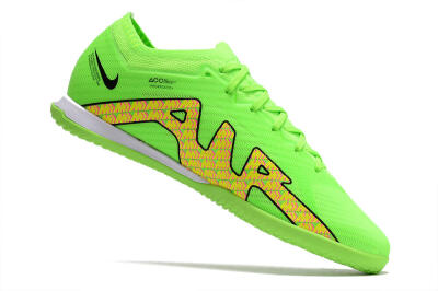 Men's Nike Air Zoom Mercurial Vapor 15 Elite IC Futsal/Indoor Low-Tops Football Shoes - Green/Yellow/Pink