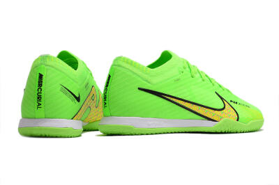 Men's Nike Air Zoom Mercurial Vapor 15 Elite IC Futsal/Indoor Low-Tops Football Shoes - Green/Yellow/Pink