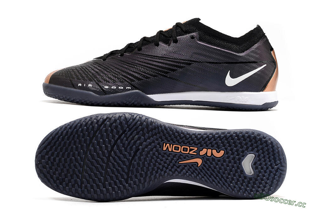 Men's Nike Air Zoom Mercurial Vapor 15 Elite IC Futsal/Indoor Low-Tops Football Shoes - Black/White 1